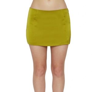 Danielle Guizio Satin Mini Skirt